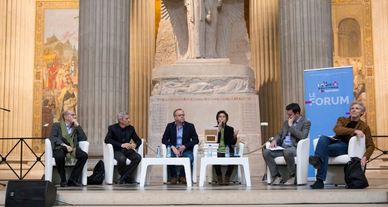 Photo des invités de la première table ronde de #BibliOPanthéon